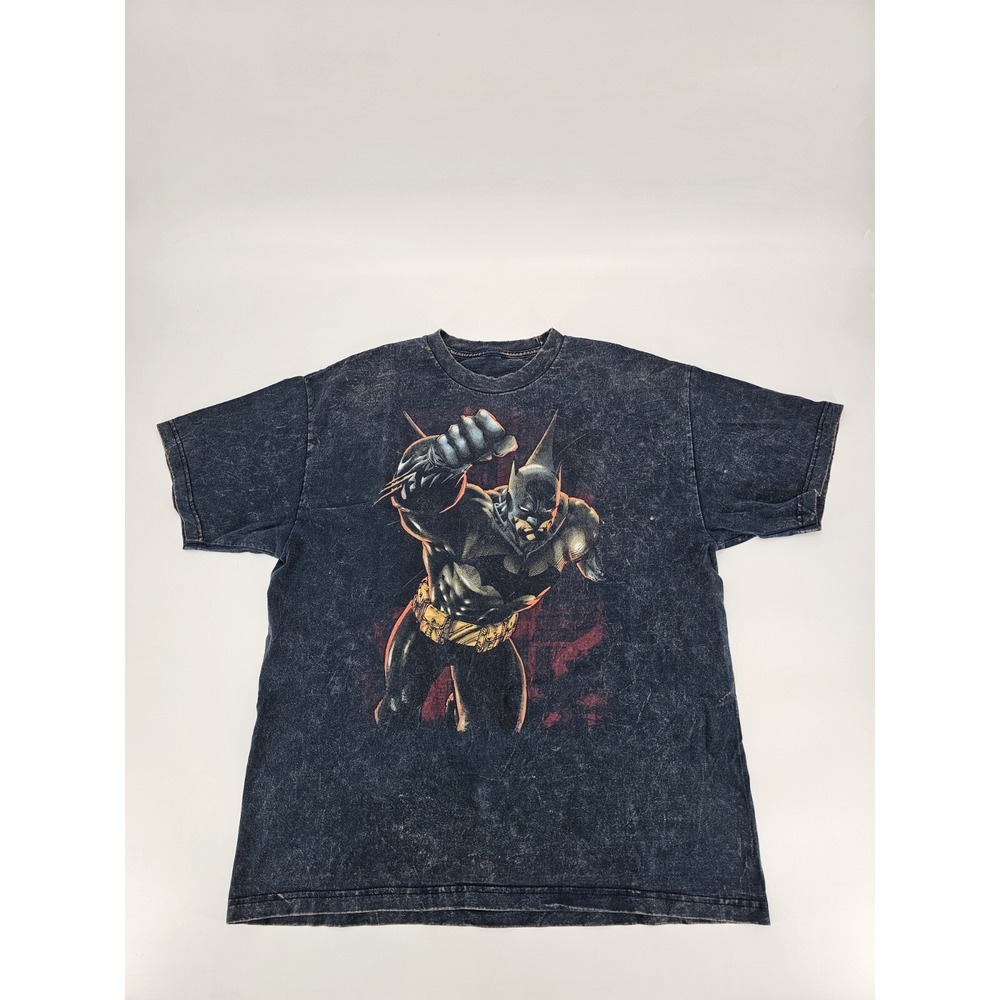 Vintage Joker Batman T Shirt Acid Wash Reversible Large